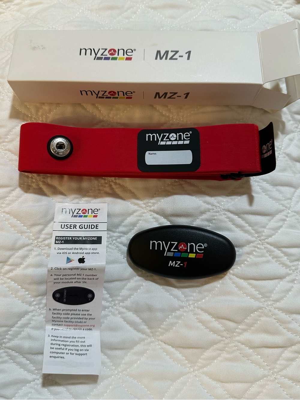 Myzone MZ-1 Heart Rate Monitor Chest Strap Red NIB New in Box